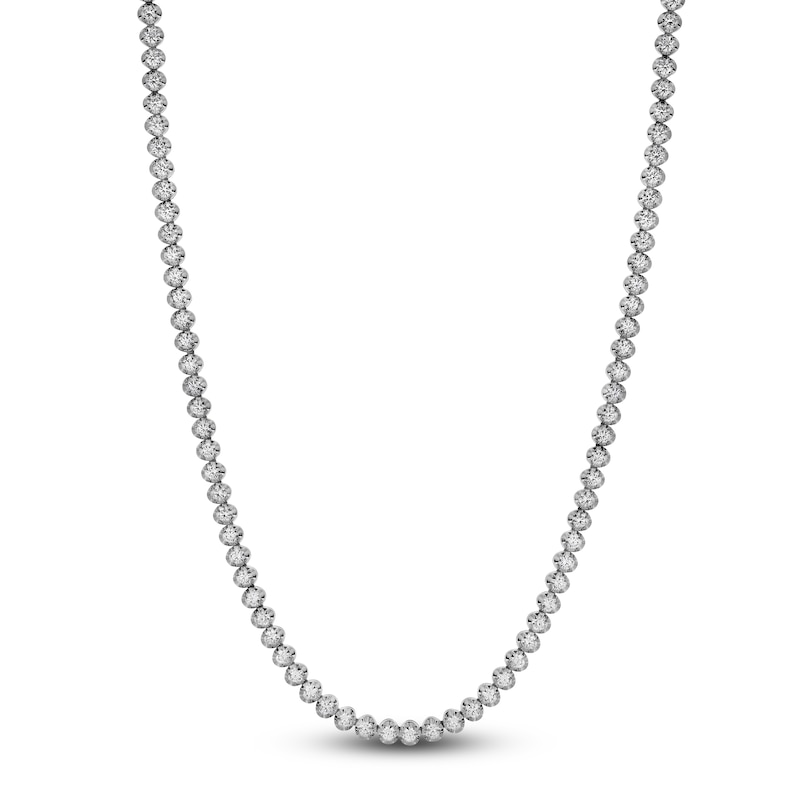 Main Image 1 of Blue Nile X Jared Diamond Tennis Necklace 10 ct tw 14K White Gold 18&quot;