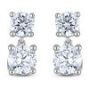 Thumbnail Image 0 of Blue Nile X Jared Diamond Two-Stone Dangle Earrings 1 ct tw 14K White Gold