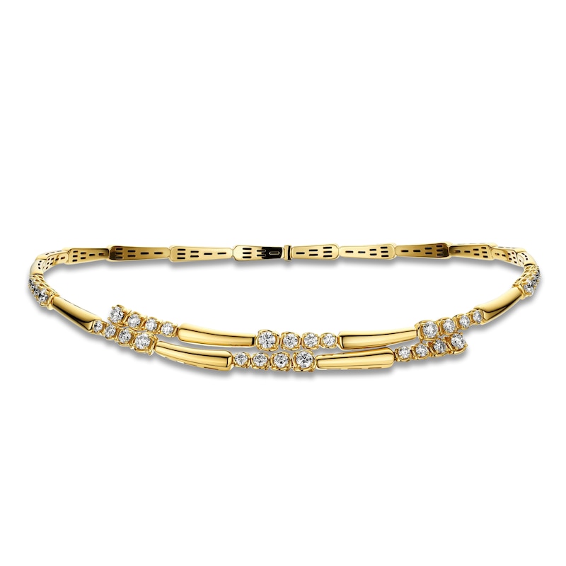 Matinee by A Link Diamond Bangle Bracelet 1-7/8 ct tw 18K Yellow Gold