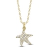 Thumbnail Image 1 of Shy Creation Diamond Starfish Necklace 1/8 ct tw 14K Yellow Gold 18&quot; SC55027421