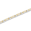 Thumbnail Image 2 of Men's Diamond Link Bracelet 1/2 ct tw Stainless Steel & Yellow Ion Plating 8.25&quot;