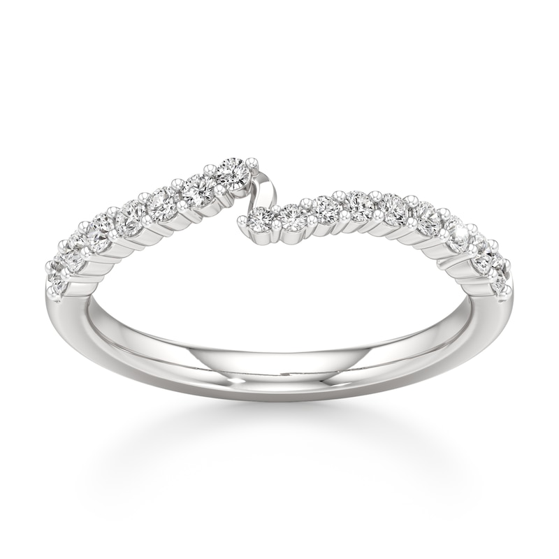 Main Image 1 of J'Lure Lab-Created Diamond Contour Wedding Band 1/3 ct tw 18K White Gold