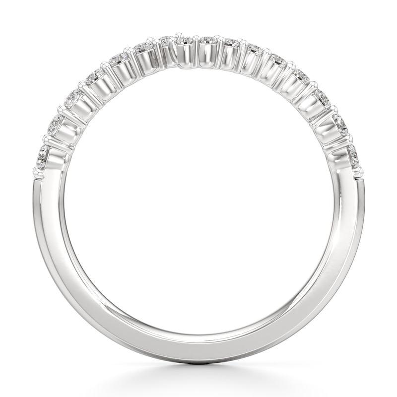 Main Image 2 of J'Lure Lab-Created Diamond Contour Wedding Band 1/3 ct tw 18K White Gold