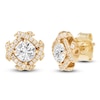 Thumbnail Image 2 of Unspoken Diamond Halo Stud Earrings 1 ct tw 14K Yellow Gold