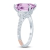 Thumbnail Image 2 of Pnina Tornai Rectangle-Cut Light Natural Amethyst & Diamond Engagement Ring 5/8 ct tw 14K White Gold