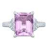 Thumbnail Image 3 of Pnina Tornai Rectangle-Cut Light Natural Amethyst & Diamond Engagement Ring 5/8 ct tw 14K White Gold