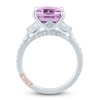 Thumbnail Image 4 of Pnina Tornai Rectangle-Cut Light Natural Amethyst & Diamond Engagement Ring 5/8 ct tw 14K White Gold