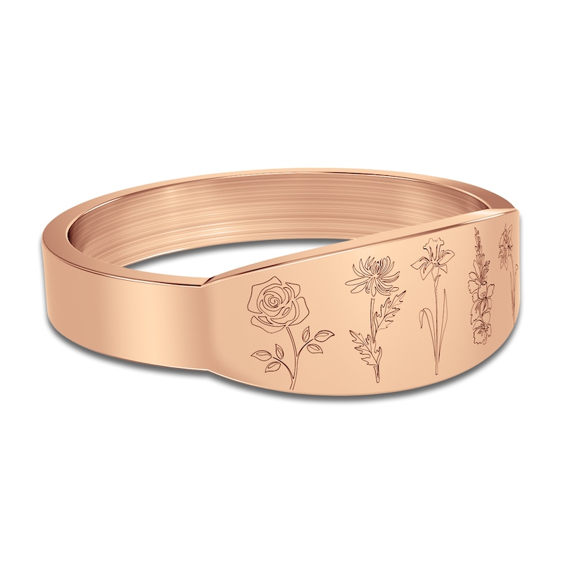 Main Image 3 of Birth Flowers Ring 14K Rose Gold