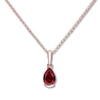 Thumbnail Image 0 of Lab-Created Ruby Necklace 10K Rose Gold
