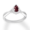 Thumbnail Image 0 of Natural Ruby Ring 1/10 carat tw Diamonds 10K White Gold