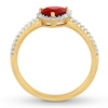 Thumbnail Image 1 of Natural Ruby Ring 1/5 ct tw Diamonds 14K Yellow Gold