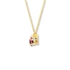 Thumbnail Image 2 of Lab-Created Ruby Necklace Diamond Accents 10K Yellow Gold