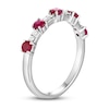 Thumbnail Image 1 of Natural Ruby Ring 1/10 ct tw Diamonds 10K White Gold