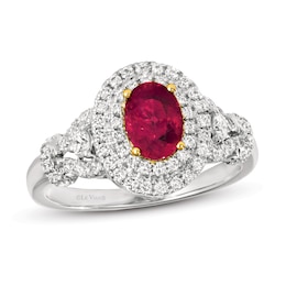 Le Vian Natural Ruby Ring 5/8 ct tw Diamonds Platinum