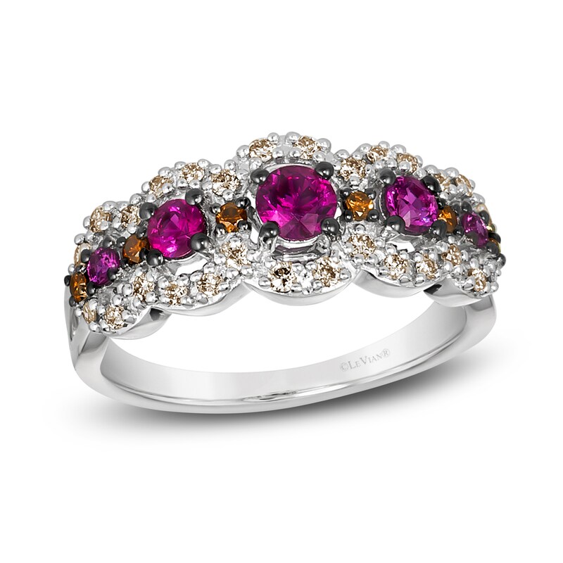 Main Image 1 of Le Vian Natural Ruby Ring 1/3 ct tw Diamonds 14K Vanilla Gold