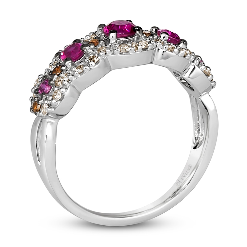 Main Image 3 of Le Vian Natural Ruby Ring 1/3 ct tw Diamonds 14K Vanilla Gold