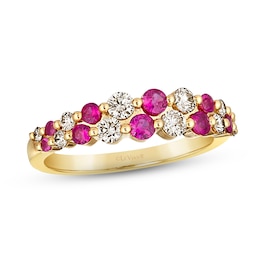 Le Vian Natural Ruby Ring 1/2 ct tw Diamonds 14K Honey Gold