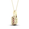 Thumbnail Image 4 of Lab-Created Ruby & White Lab-Created Sapphire Necklace 10K Yellow Gold 18&quot;