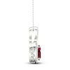 Thumbnail Image 3 of Lab-Created Ruby & White Lab-Created Sapphire Necklace 10K White Gold 18&quot;