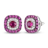 Thumbnail Image 1 of Le Vian Natural Ruby Stud Earrings 1/8 ct tw Diamonds 14K Vanilla Gold