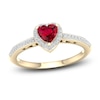 Thumbnail Image 0 of Natural Ruby Ring 1/8 ct tw Diamonds 14K Yellow Gold