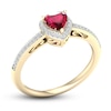 Thumbnail Image 1 of Natural Ruby Ring 1/8 ct tw Diamonds 14K Yellow Gold