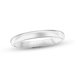 Polished Wedding Band 14K White Gold 3.0mm