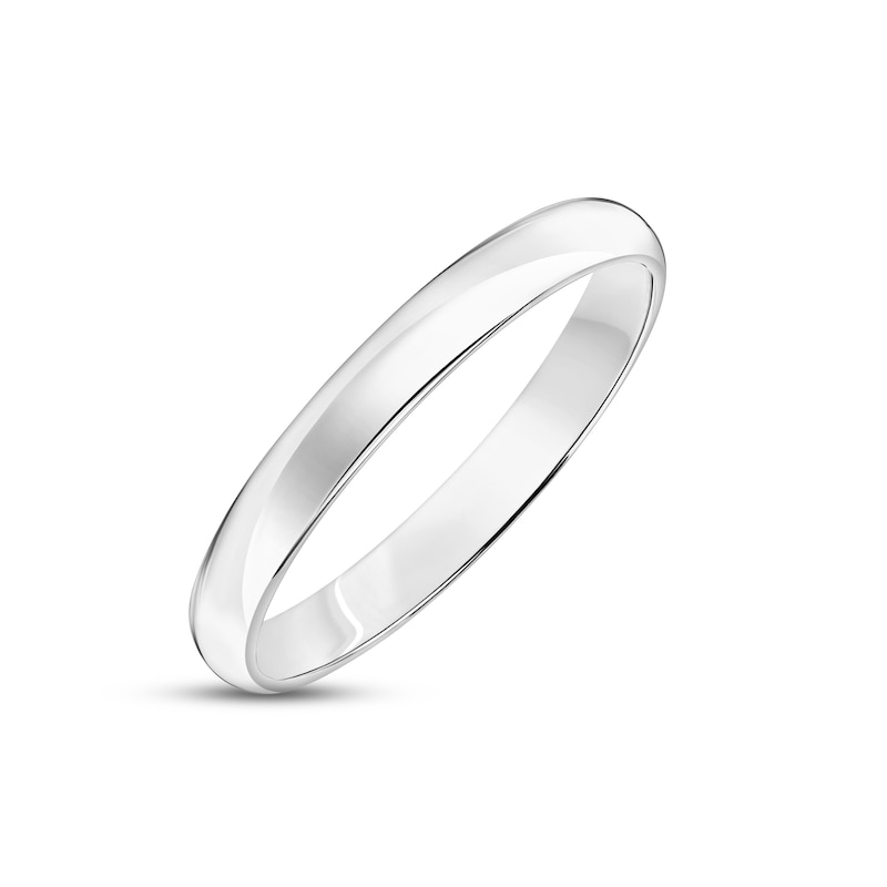 Polished Wedding Band 14K White Gold 3.0mm