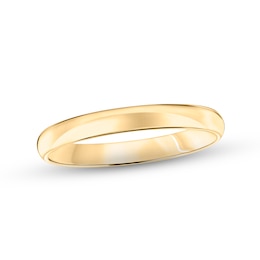 Polished Wedding Band 14K Yellow Gold 3.0mm