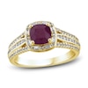 Thumbnail Image 0 of Natural Ruby Ring 3/8 ct tw Diamonds 14K Yellow Gold