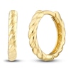 Thumbnail Image 1 of Ribbed Spiral Hoop Earrings 14K Yellow Gold