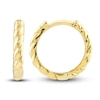 Thumbnail Image 2 of Ribbed Spiral Hoop Earrings 14K Yellow Gold