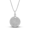 Thumbnail Image 1 of Men's Diamond Medallion Pendant Necklace 1/2 ct tw Round Sterling Silver  22&quot;