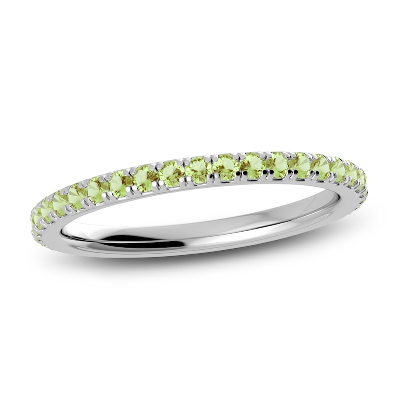 Main Image 1 of Juliette Maison Natural Peridot Eternity Ring 10K White Gold