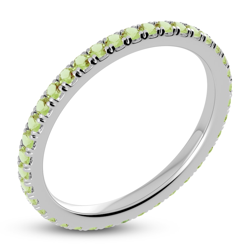 Main Image 2 of Juliette Maison Natural Peridot Eternity Ring 10K White Gold