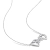 Thumbnail Image 2 of Diamond Heart Necklace 1/20 ct tw Round Sterling Silver 18&quot;