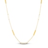 Thumbnail Image 1 of Bar Station Necklace White Enamel 14K Yellow Gold 18&quot;