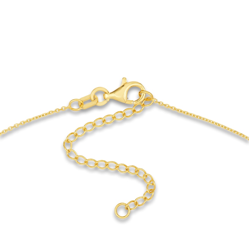 Main Image 3 of Bar Station Necklace White Enamel 14K Yellow Gold 18&quot;