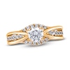 Thumbnail Image 1 of Diamond Twist Engagement Ring 3/4 ct tw Round 14K Yellow Gold