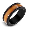 Thumbnail Image 2 of Men's Wood Wedding Band Black Tungsten 8.0mm