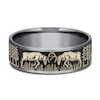 Thumbnail Image 3 of Deer Fight Wedding Band Tantalum/14K Yellow Gold 7.5mm