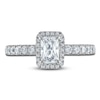 Thumbnail Image 3 of Vera Wang WISH Diamond Engagement Ring 1-1/5 ct tw Emerald/Round 14K White Gold