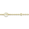 Thumbnail Image 3 of Freshwater Cultured Pearl Bracelet 1/20 ct tw Diamonds 14K Yellow Gold 7&quot;