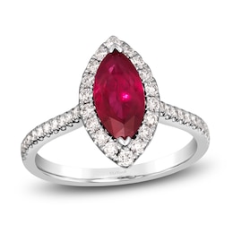 Le Vian Natural Ruby Ring 3/8 ct tw Diamonds 18K Vanilla Gold