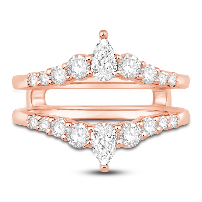 Main Image 3 of Diamond Enhancer Ring 7/8 ct tw Round/Pear 14K Rose Gold