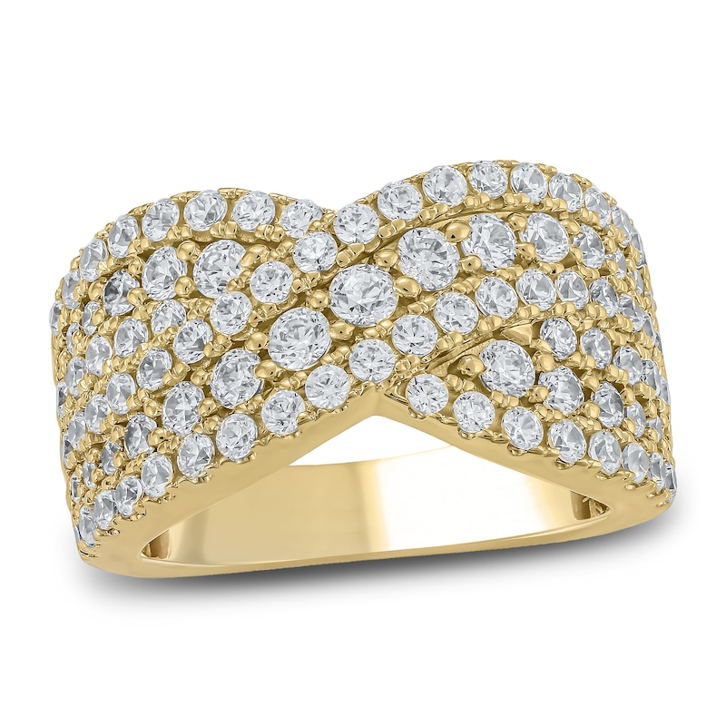 Main Image 1 of Diamond Multi-Row Ring 2 ct tw 14K Yellow Gold