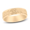 Thumbnail Image 1 of Men's High-Polish Arrow Wedding Band 14K Yellow Gold 6mm