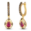 Thumbnail Image 1 of Le Vian Natural Ruby & Diamond Earrings 3/4 ct tw 14K Honey Gold