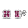 Thumbnail Image 1 of Le Vian Natural Ruby & Diamond Earrings 1/4 ct tw Platinum