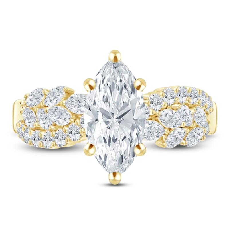 Pnina Tornai Lab-Created Diamond Marquise-Cut Engagement Ring 3 ct tw 14K Yellow Gold